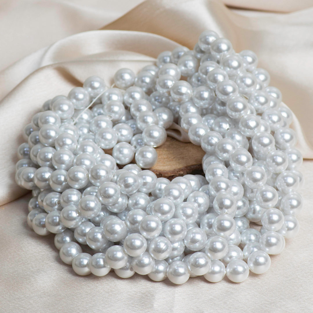 Round Shape 2 Hole Pearl Beads | Size : 12mm | Qty : 1 Bunch (Approx 600pcs) | PC76