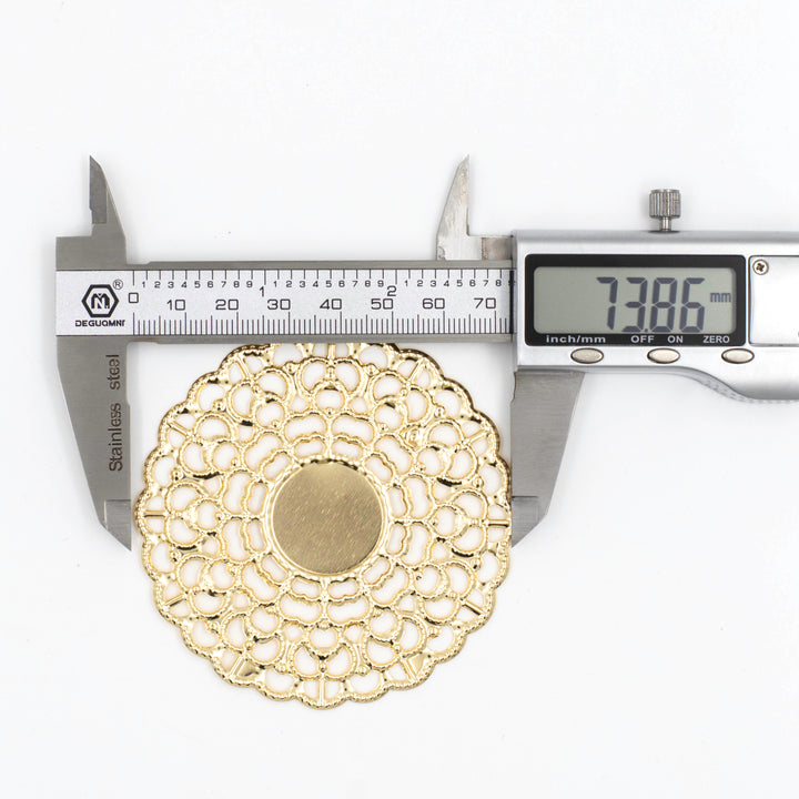 Designer Metal Art Base | Size: 73mm | 100g| 17pcs| F-29-4 | MA457