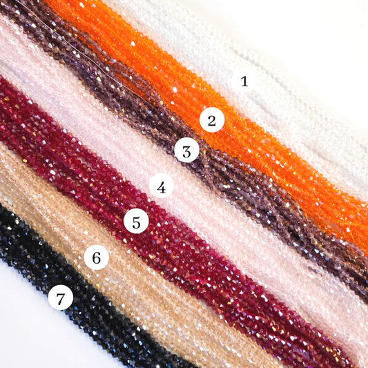 Crystal Ranibow Beads | Size : 4mm | Qty : 10 Line-approx 88 Beads perline | GB69