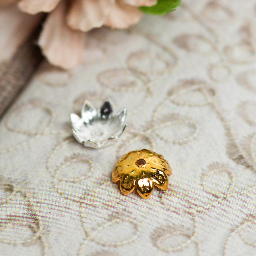 Designer Metal  Beads Cap | Size : 8mm | Qty : 500g | MC90