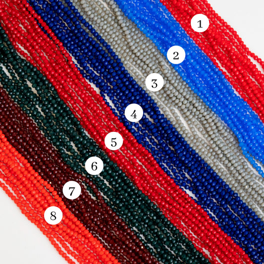 Tire Opaque Beads | Size : 3mm | Qty : 10 Line-approx 110 Beads perline | GB45