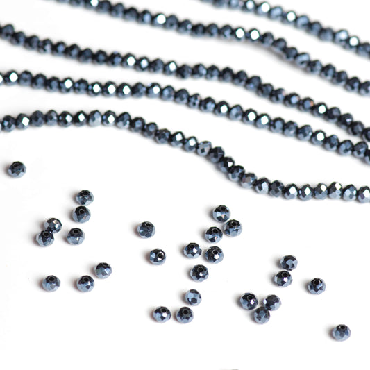 Tire RB Beads | Size : 4mm | Qty : 10 Line-approx 110 Beads perline | GB63