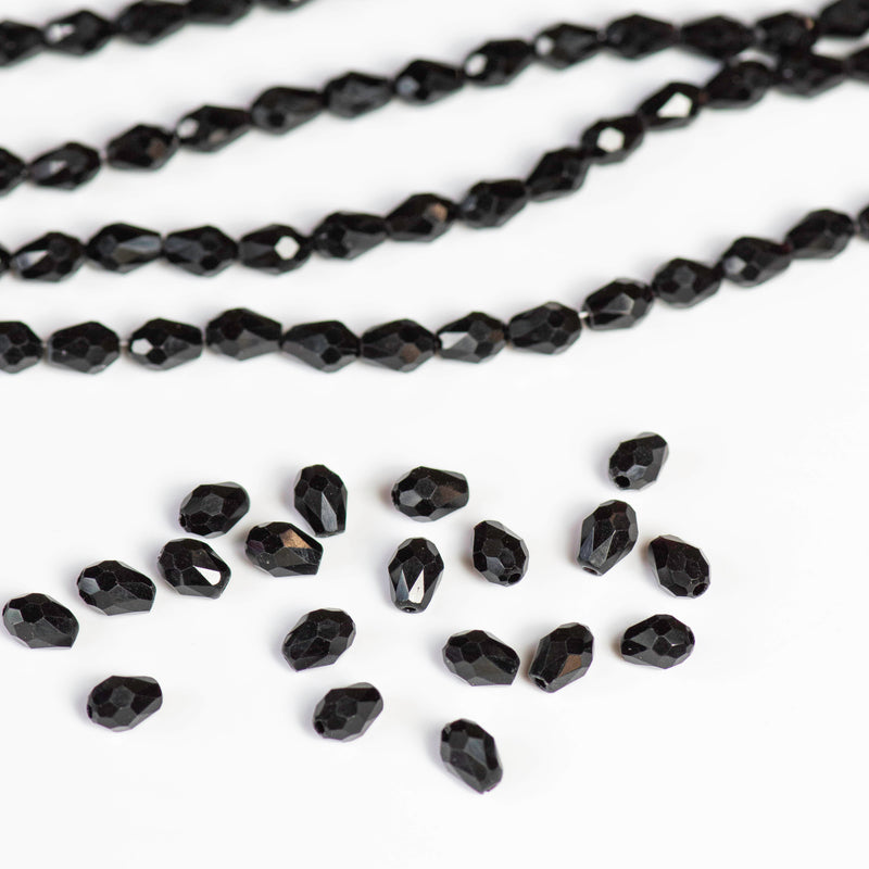 Elegant Glass Beads | Size : 5x7 Drop GB Approx. 66 Beads Perline | 5 Line