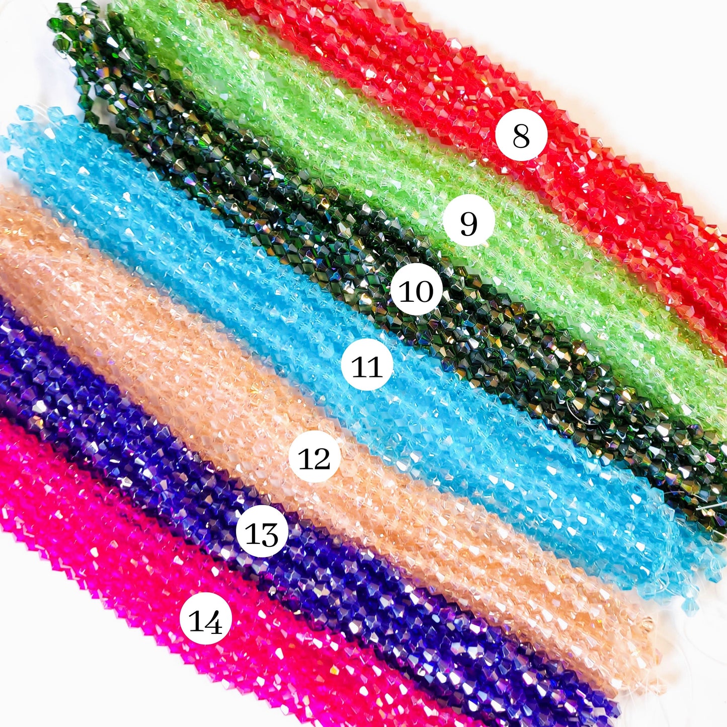 Crystal Rainbow Beads | Size : 6mm | Qty : 10 Line-approx 48 Beads perline | GB67