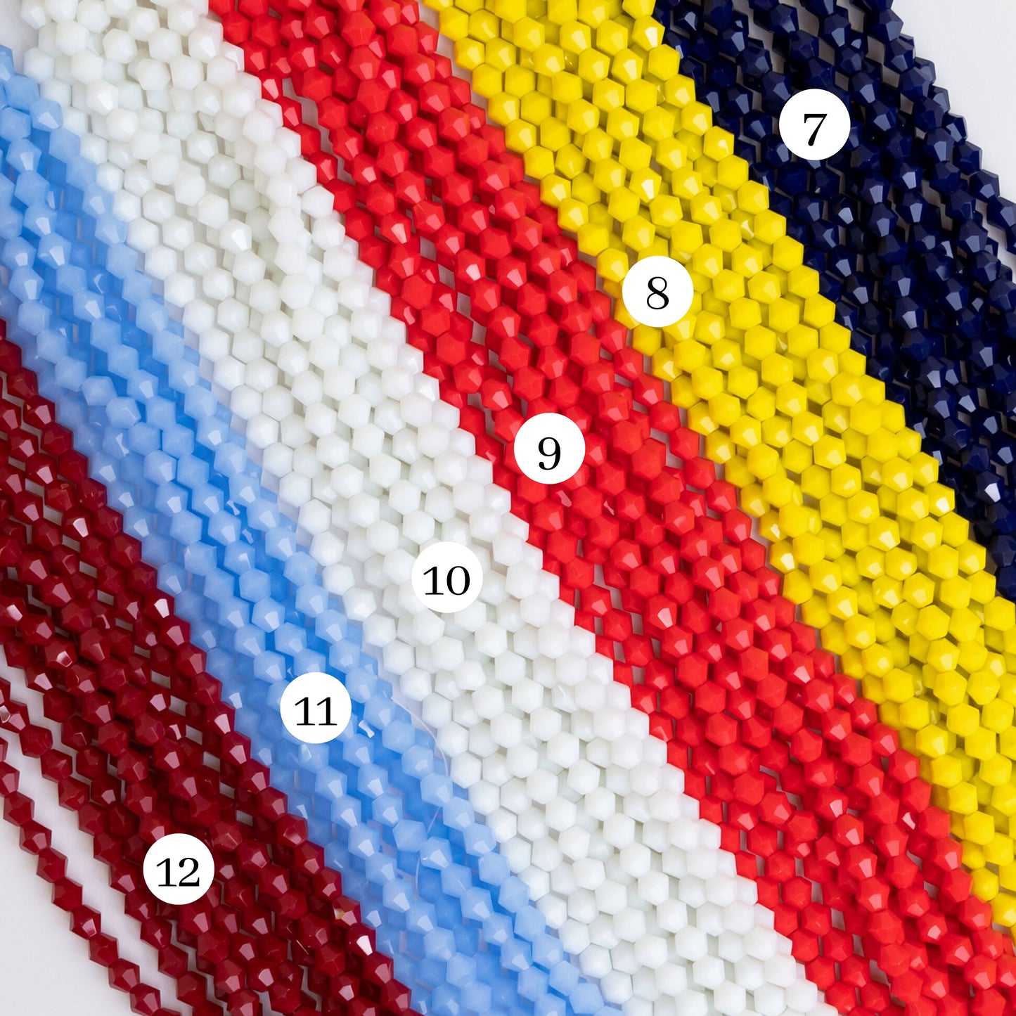 Crystal Opaque Beads | Size : 6mm | Qty : 10 Line-approx 40 Beads perline | GB48