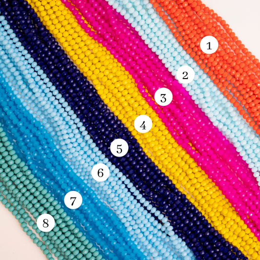 Tire Opaque Beads | Size : 6mm | Qty : 10 Line-approx 89 Beads perline | GB60