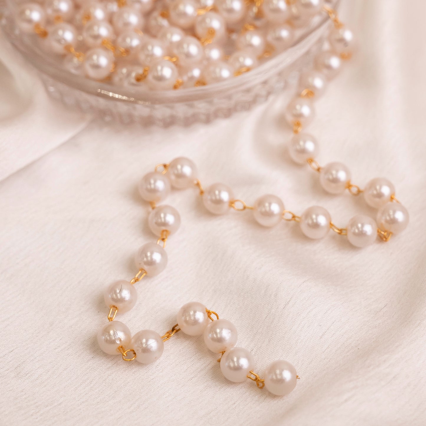 Pearl Moti Chain | Qty : 5mtr | BF81