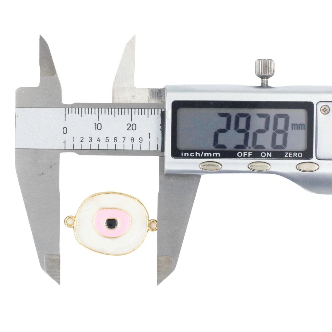 Evil Eye Connector Charms  | Size : 20mm | 04pcs