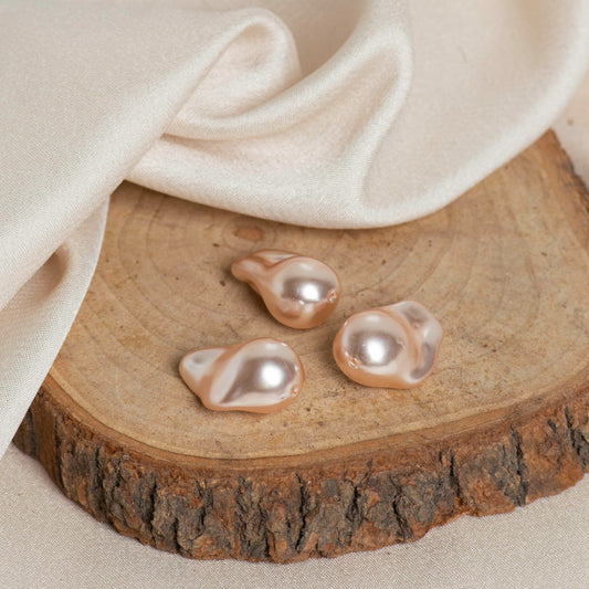 Uncut Pearl Beads | Size : H-23mm W-15mm | Qty : 10pcs | UC01