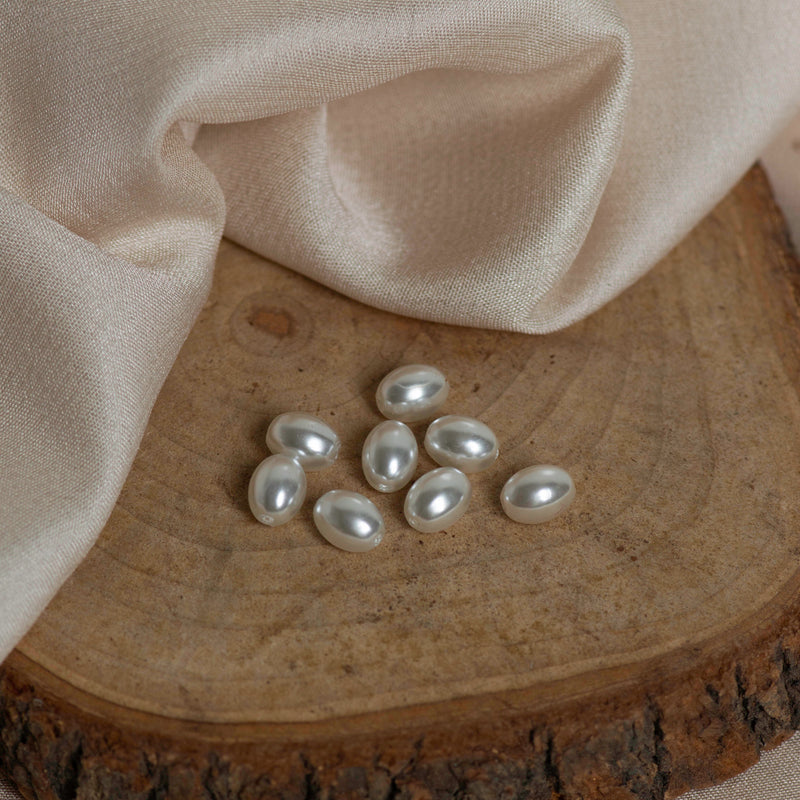 Uncut Beads | Pearl Beads | Size : 8mm | 50 Pcs
