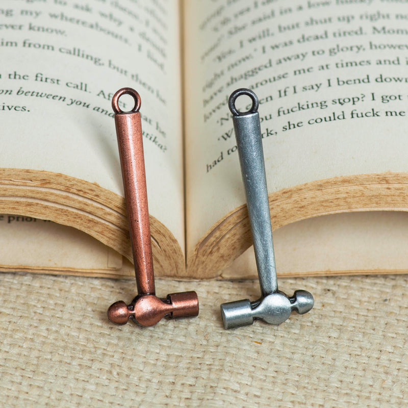 Hammer Antique Alloy Charms |  Size : 55mm | 5 Pcs
