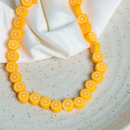 Orange Polymer Clay Fimo Beads | Size: 6mm-2mm | FB12