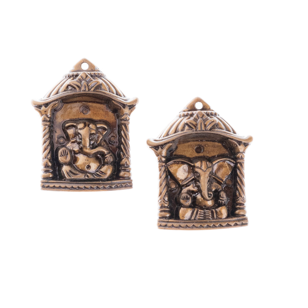Plastic Ganpati Decorative Items | Size : 48mm | Qty : 10pcs