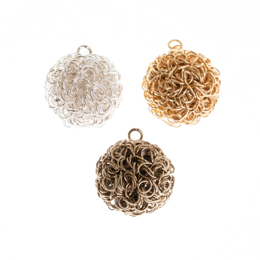 Wire Jewellery Design ( Round Embossed ) | Size : 16mm | 20pcs
