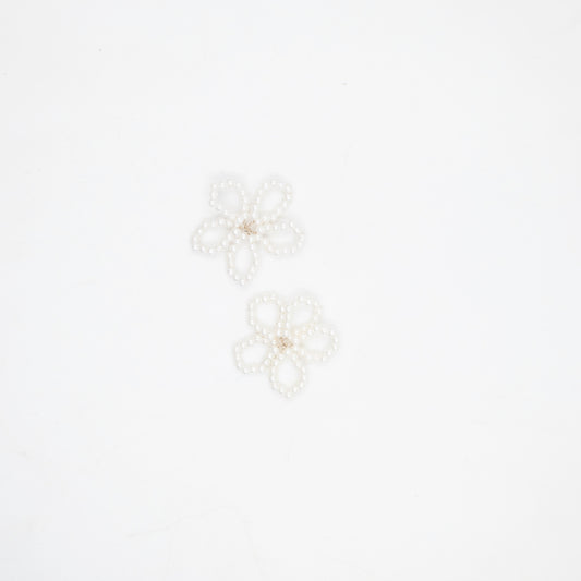 Cream Beads Hair Accessories | Size : 35mm | Qty : 6pcs | HA25