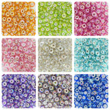 Rainbow European Acrylic Pearl Charm Spacer Beads | Size : 12mm | Qty : 12pcs | PB42