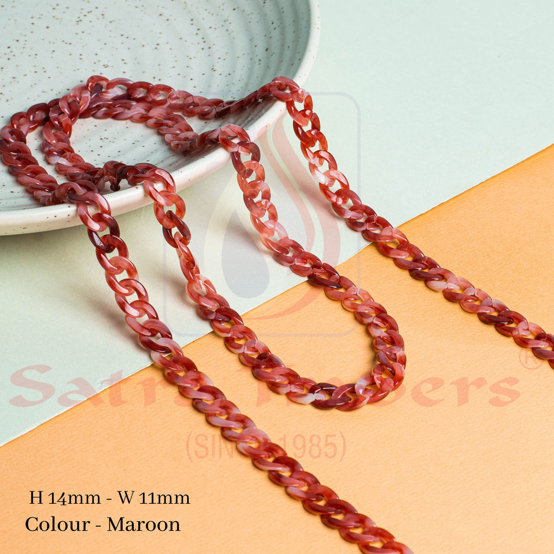 Acrylic Link Chains H-14mm-W-11mm | 1mtr | AC33