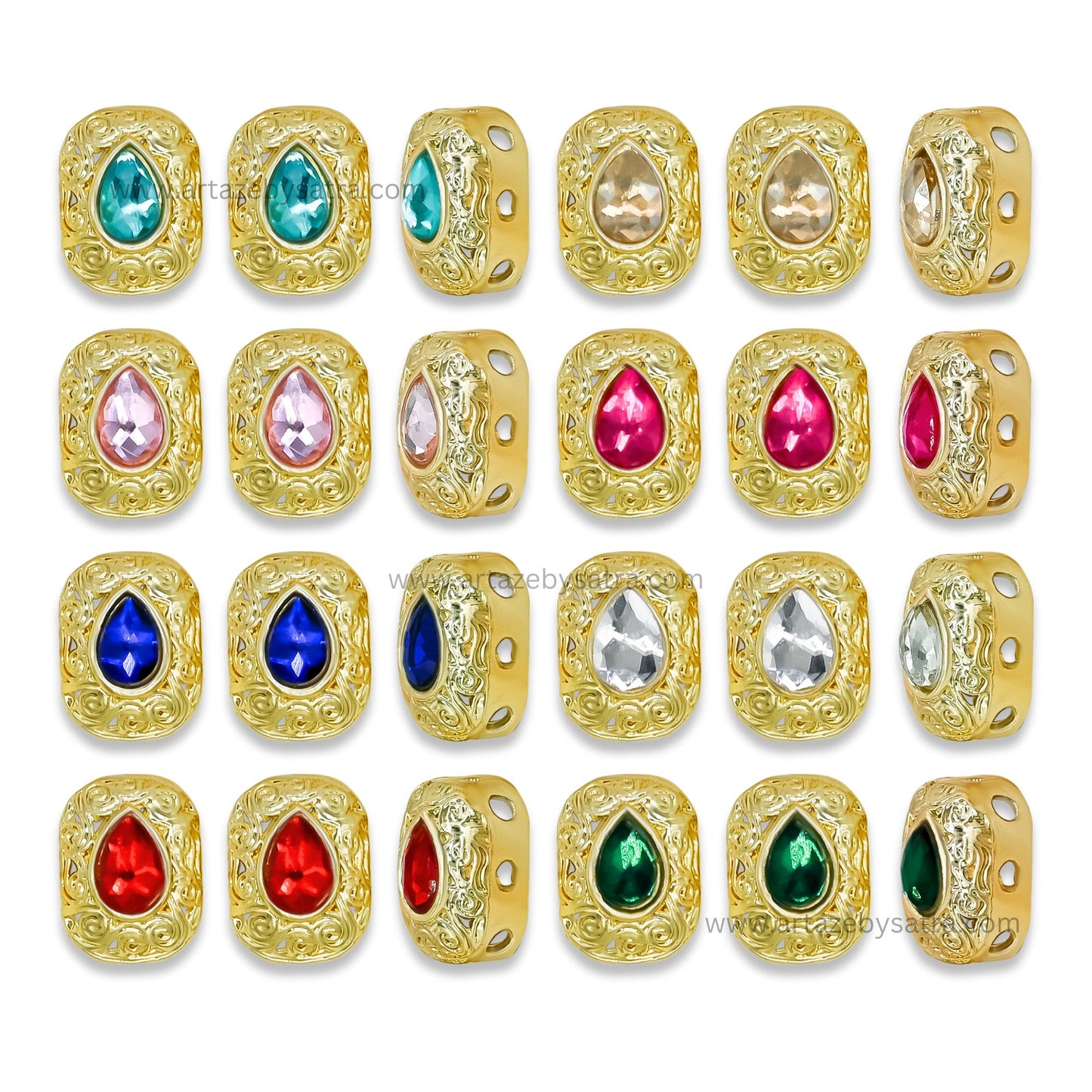 Meenakari Kundan Beads | Size : 13mm | Qty : 12pcs | MK35