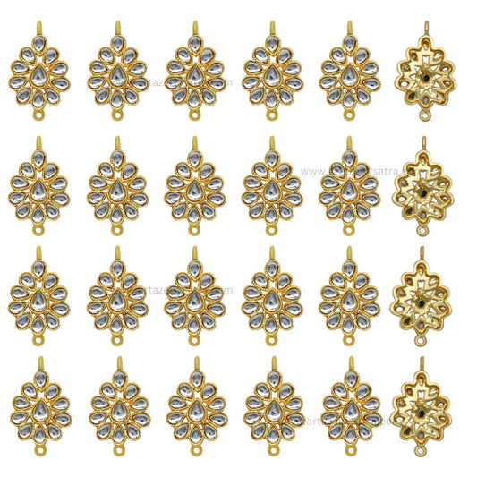 Meenakari Kundan Beads | Size : 38mm | Qty : 6pcs | MKB23