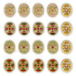 Meenakari Kundan Beads | Size : 18mm | Qty : 12pcs | C-337
