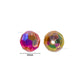 Rainbow Faceted Round AB Beads Plastic Beads (2 Hole) | Size : 21mm | Qty : 10pcs | PB191