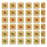 Square Meenakari Kundan Beads | Size : 19mm | Qty : 12pcs | MK22