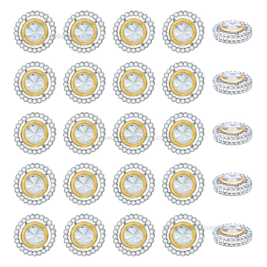 Round Meenakari Kundan Beads | Size : 21mm | Qty : 6pcs |MK03