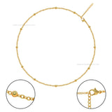 Iron Chain with Jump Ring and Lobster | Size : 20inch Ball Size : 3mm | Qty : 2pcs | RC10