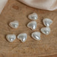 Uncut Heart Shape Pearl Beads | UC08