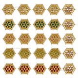 Meenakari Kundan Beads | Size : 16mm | Qty : 12pcs | C-687