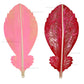Leaf Coloured Metal Art | Size : 6inch | Qty : 2pcs | MA472