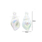 Rainbow White Conch Shell Pendant Plastic Beads | Size : 50mm | Qty : 4pcs | PB179