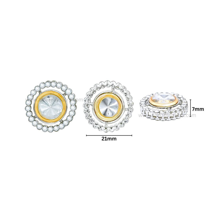 Round Meenakari Kundan Beads | Size : 21mm | Qty : 6pcs