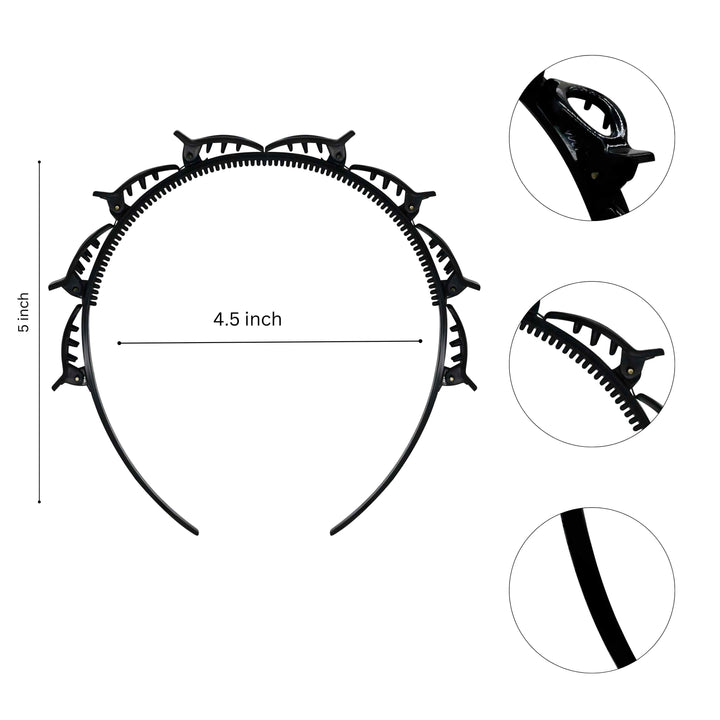 Clutcher Hair Band | Size : 4.5inch | Qty : 5pcs