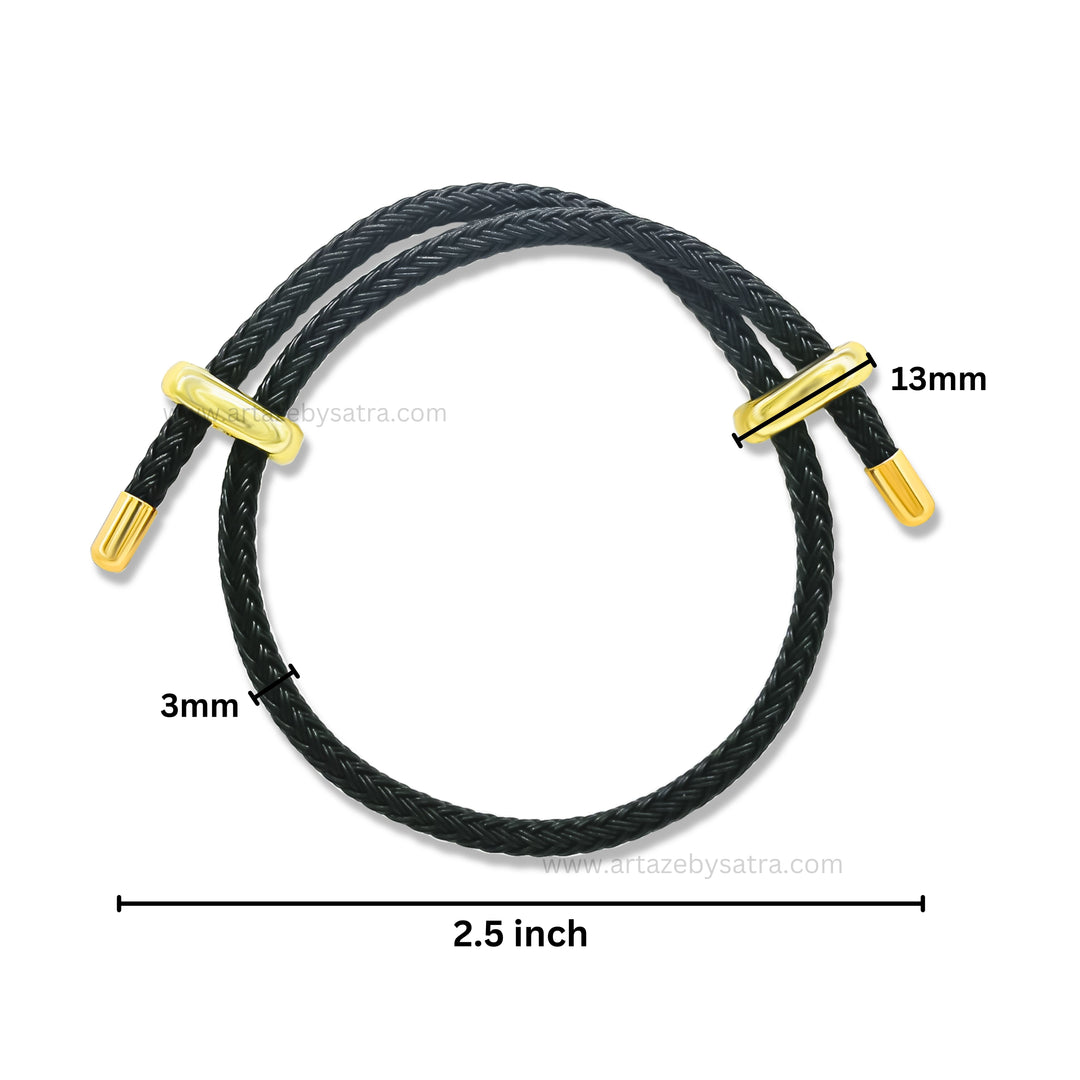Black Adjustable Bracelet | Size : 2.5inch | Qty : 1pc | B24