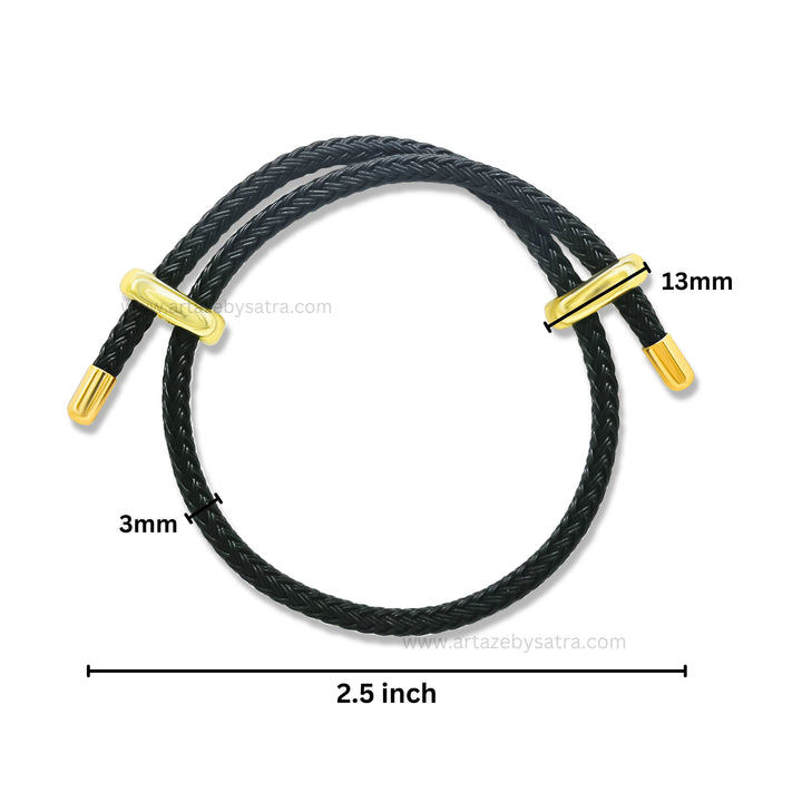 Black Adjustable Bracelet | Size : 2.5inch | Qty : 1pc | B23