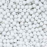 White Plastic Beads | Qty : 500g (approx 1990pcs)