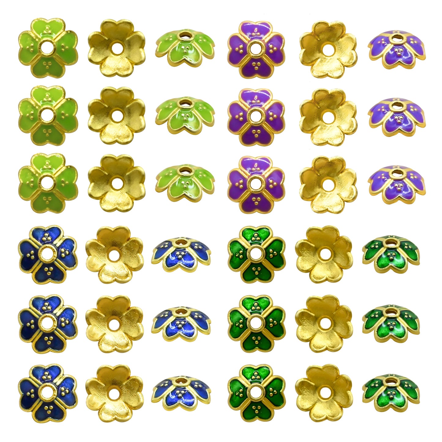 Designeer Meenakari Beads Cap | Size : 7mm | Qty : 50pcs | MK40