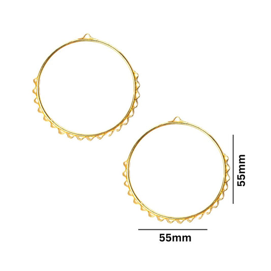 Earring Base 19 Naka Bali | Size : 55mm | 10pcs | EF64