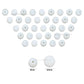 White Plastic Beads | Qty : 500g (approx 1990pcs)