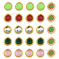 Meenakari Kundan Beads | Size : 16mm | Qty : 6pcs | C-562