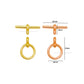 Round Toggle Clasps | Size : 17mm | Qty : 20pcs | BF32