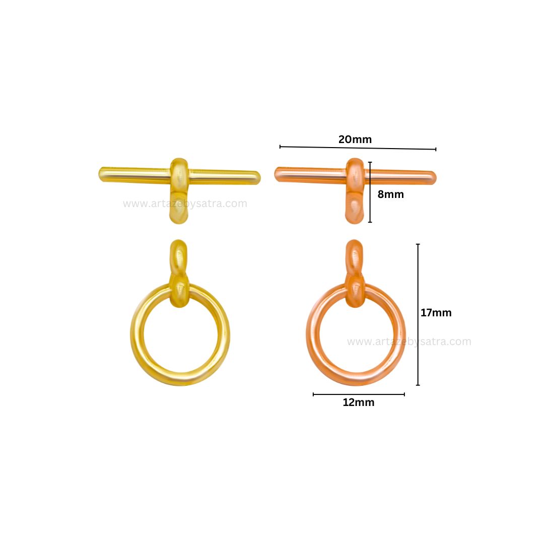 Round Toggle Clasps | Size : 17mm | Qty : 20pcs | BF32