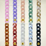 Matt Acrylic Chain | Size : H-20mm W-14mm | Qty : 1mtr | AC07