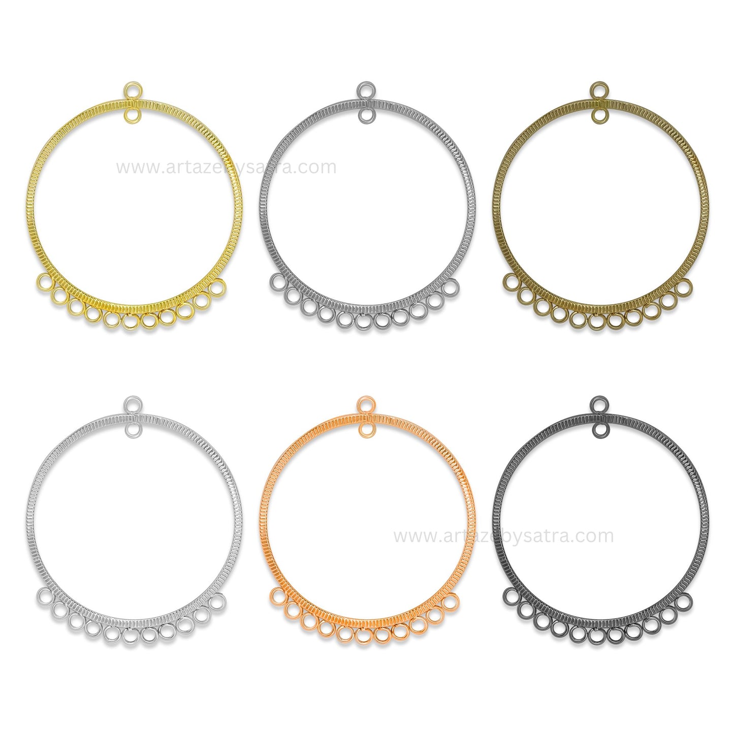 Earring Hoop 11 Naka 2 Loop | Size : 57mm | Qty : 6pcs | EF68