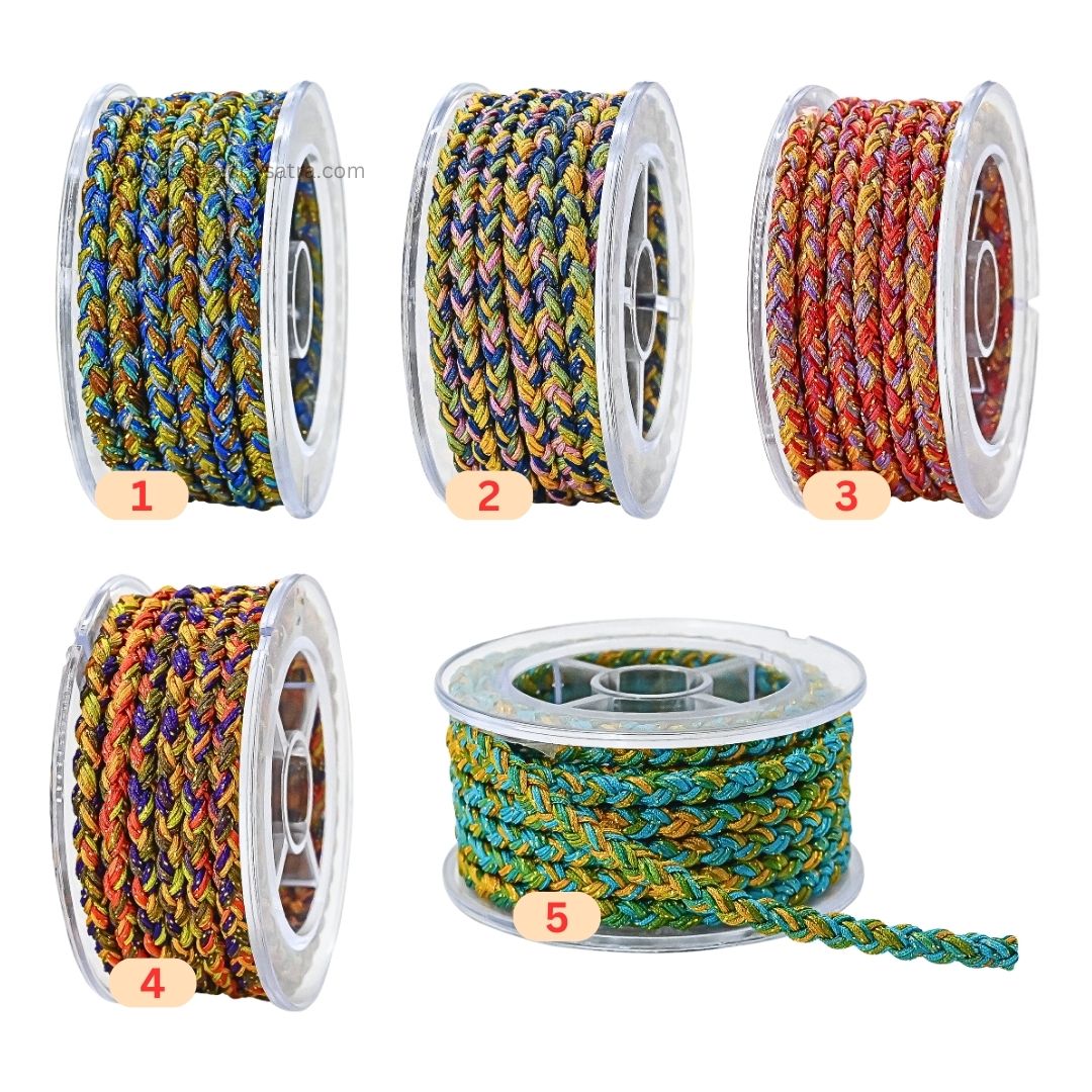 Gliter Decorative Thread | Size : 0.25mm | Qty : Approx 2.5mtr per roll | WT19