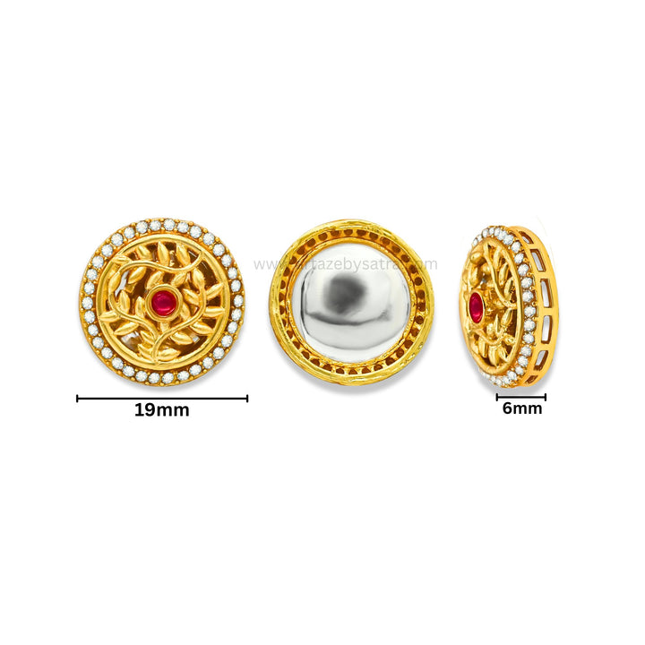 Meenakari Kundan Beads | Size : 19mm | Qty : 12pcs | MK21