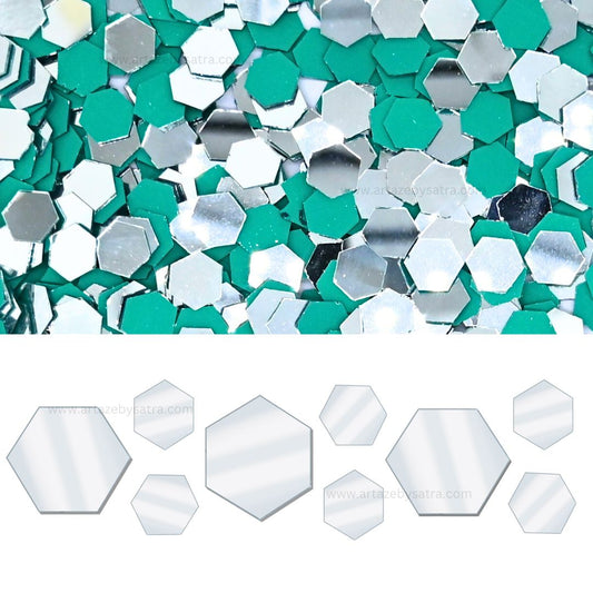 Hexagon Shape Mirror | Qty : 200grms | M07