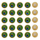 Round Peacock Meenakari Kundan Beads | Size : 12mm | Qty : 12pcs | MKB24