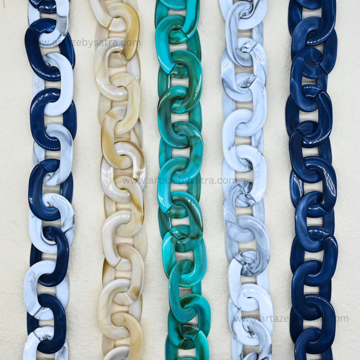 Acrylic Chains | Size : H-40mm W-55mm | Qty : 1mtr | AC30